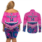 custom-cowboys-rugby-christmas-couples-matching-off-shoulder-short-dress-and-long-sleeve-button-shirt-merry-xmas-2023-mix-aboriginal-art-pink-version