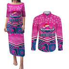 custom-cowboys-rugby-christmas-couples-matching-puletasi-dress-and-long-sleeve-button-shirt-merry-xmas-2023-mix-aboriginal-art-pink-version