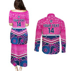 custom-cowboys-rugby-christmas-couples-matching-puletasi-dress-and-long-sleeve-button-shirt-merry-xmas-2023-mix-aboriginal-art-pink-version