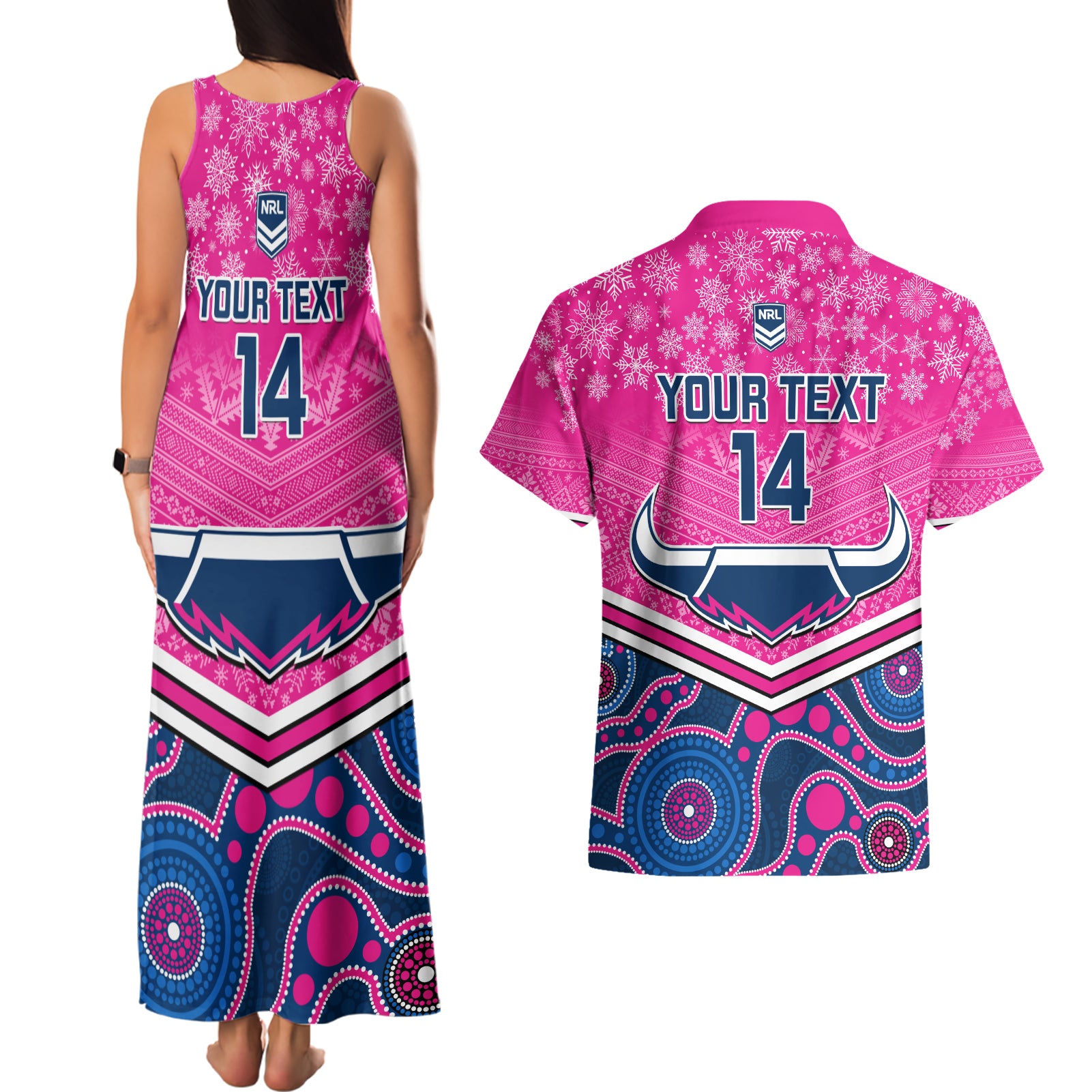 custom-cowboys-rugby-christmas-couples-matching-tank-maxi-dress-and-hawaiian-shirt-merry-xmas-2023-mix-aboriginal-art-pink-version