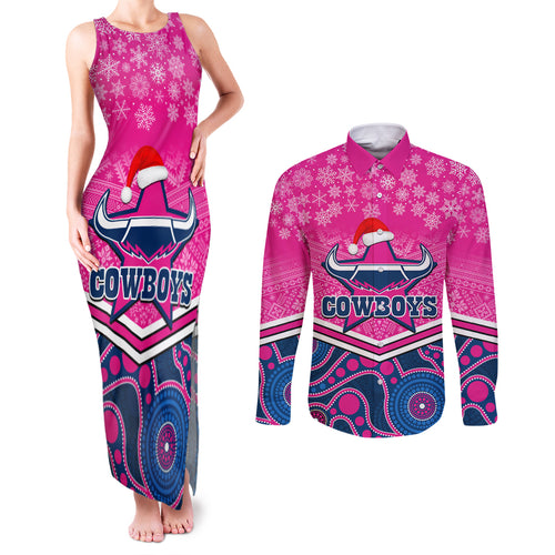 custom-cowboys-rugby-christmas-couples-matching-tank-maxi-dress-and-long-sleeve-button-shirt-merry-xmas-2023-mix-aboriginal-art-pink-version