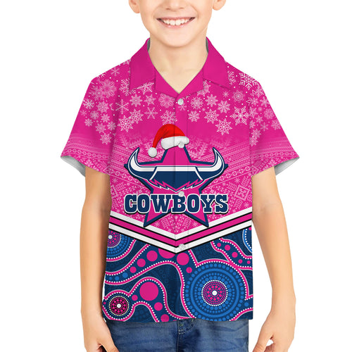 custom-cowboys-rugby-christmas-family-matching-off-shoulder-maxi-dress-and-hawaiian-shirt-merry-xmas-2023-mix-aboriginal-art-pink-version