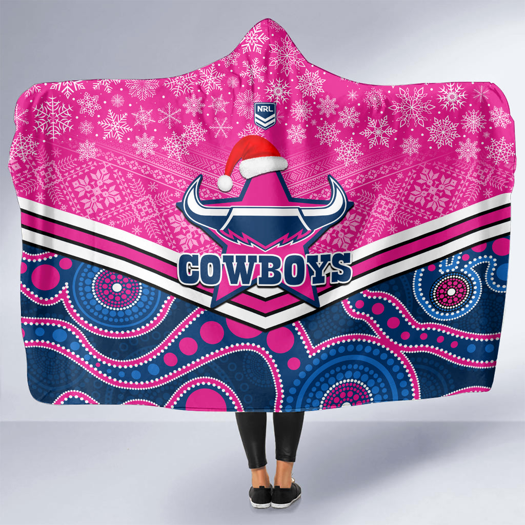 custom-cowboys-rugby-christmas-hooded-blanket-merry-xmas-2023-mix-aboriginal-art-pink-version