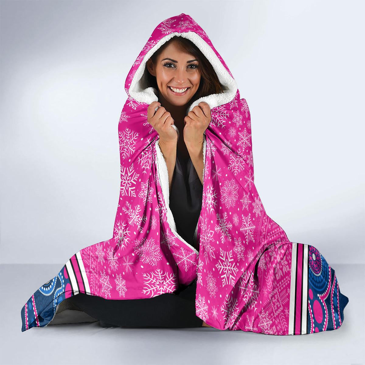 custom-cowboys-rugby-christmas-hooded-blanket-merry-xmas-2023-mix-aboriginal-art-pink-version