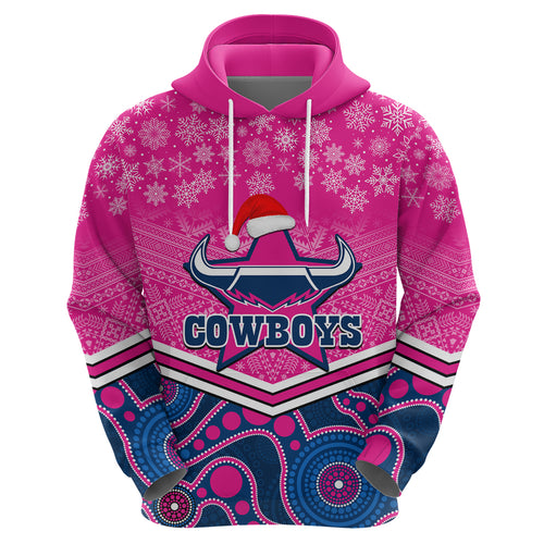 custom-cowboys-rugby-christmas-hoodie-merry-xmas-2023-mix-aboriginal-art-pink-version