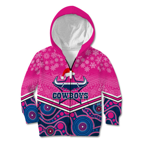 custom-cowboys-rugby-christmas-kid-hoodie-merry-xmas-2023-mix-aboriginal-art-pink-version