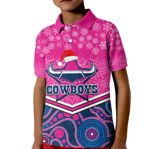custom-cowboys-rugby-christmas-kid-polo-shirt-merry-xmas-2023-mix-aboriginal-art-pink-version