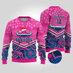 custom-cowboys-rugby-christmas-ugly-christmas-sweater-merry-xmas-2023-mix-aboriginal-art-pink-version