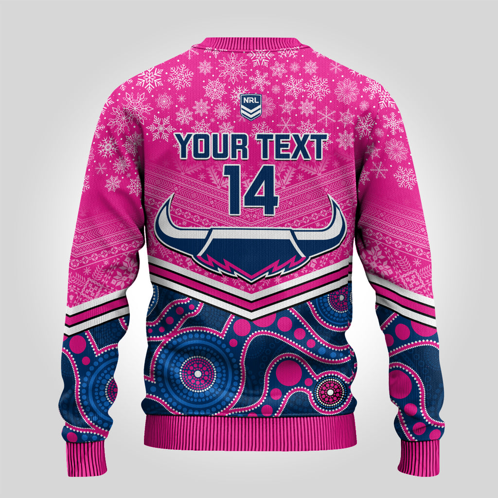 custom-cowboys-rugby-christmas-ugly-christmas-sweater-merry-xmas-2023-mix-aboriginal-art-pink-version