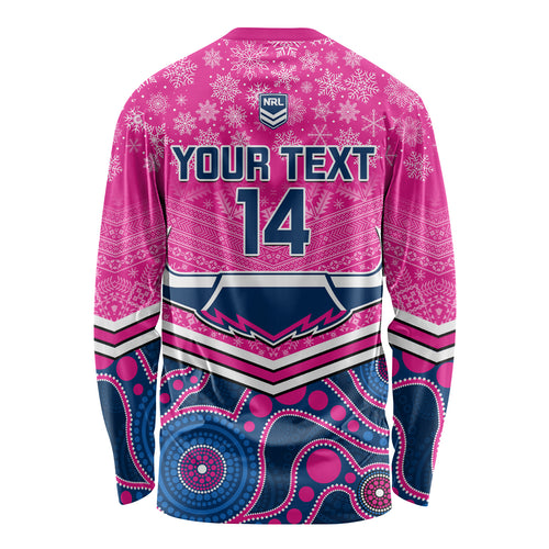 custom-cowboys-rugby-christmas-long-sleeve-shirt-merry-xmas-2023-mix-aboriginal-art-pink-version