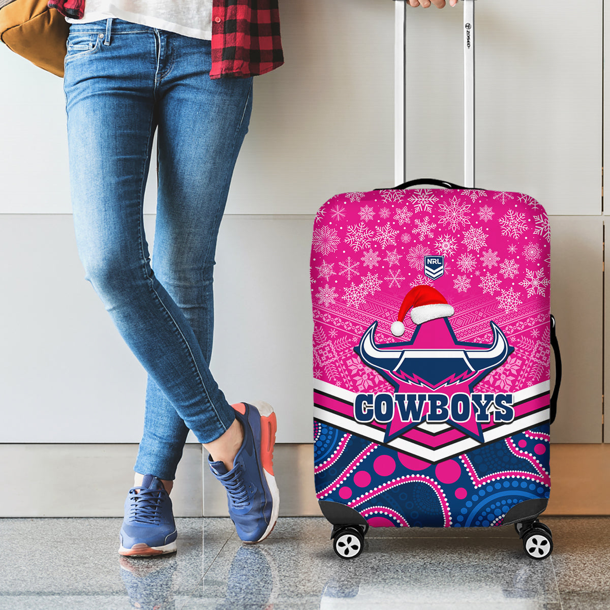 custom-cowboys-rugby-christmas-luggage-cover-merry-xmas-2023-mix-aboriginal-art-pink-version