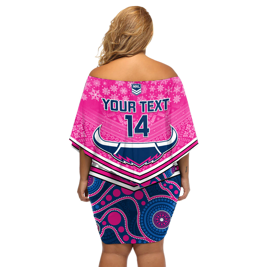 custom-cowboys-rugby-christmas-off-shoulder-short-dress-merry-xmas-2023-mix-aboriginal-art-pink-version