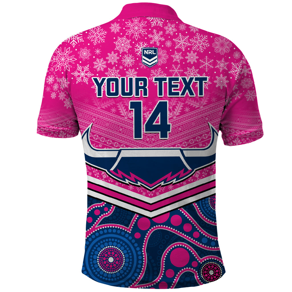 custom-cowboys-rugby-christmas-polo-shirt-merry-xmas-2023-mix-aboriginal-art-pink-version