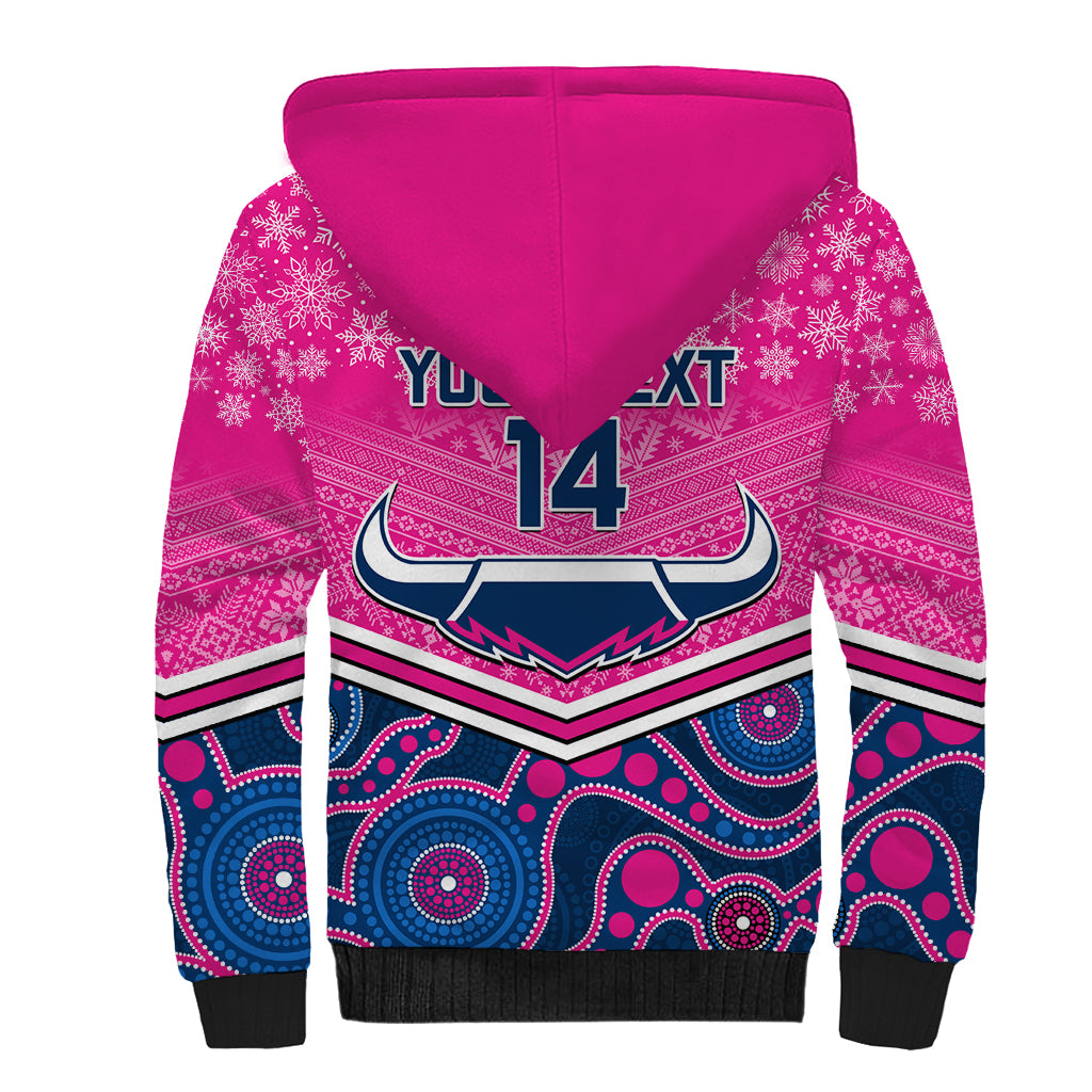 custom-cowboys-rugby-christmas-sherpa-hoodie-merry-xmas-2023-mix-aboriginal-art-pink-version