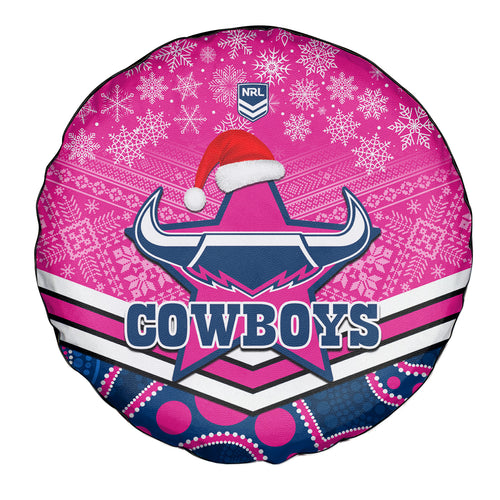 custom-cowboys-rugby-christmas-spare-tire-cover-merry-xmas-2023-mix-aboriginal-art-pink-version