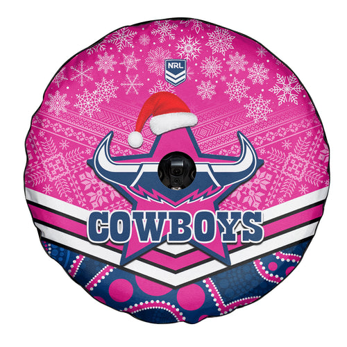 custom-cowboys-rugby-christmas-spare-tire-cover-merry-xmas-2023-mix-aboriginal-art-pink-version