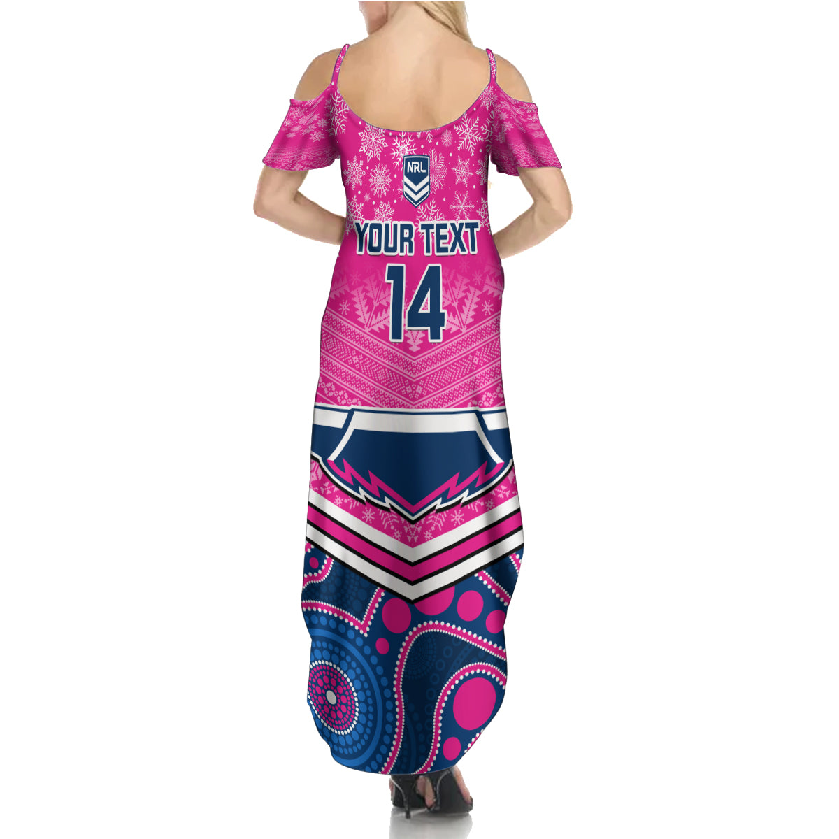 custom-cowboys-rugby-christmas-summer-maxi-dress-merry-xmas-2023-mix-aboriginal-art-pink-version