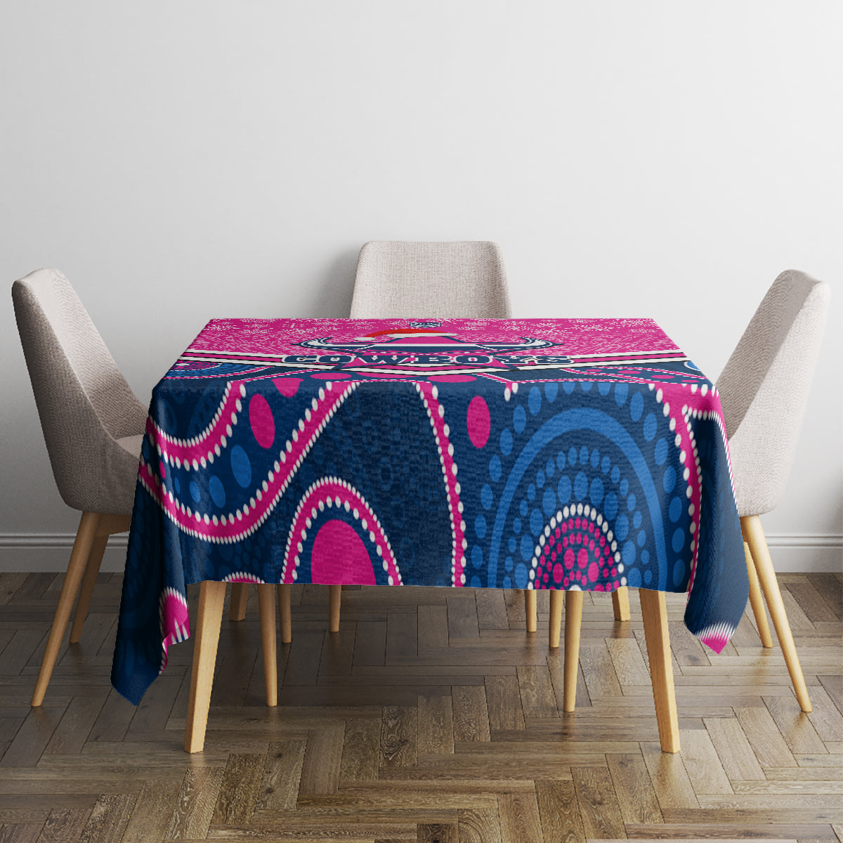 custom-cowboys-rugby-christmas-tablecloth-merry-xmas-2023-mix-aboriginal-art-pink-version