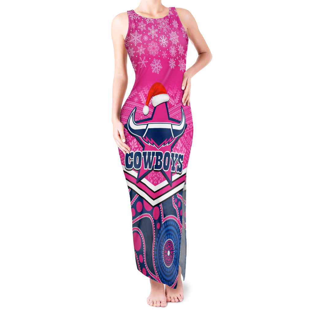 custom-cowboys-rugby-christmas-tank-maxi-dress-merry-xmas-2023-mix-aboriginal-art-pink-version