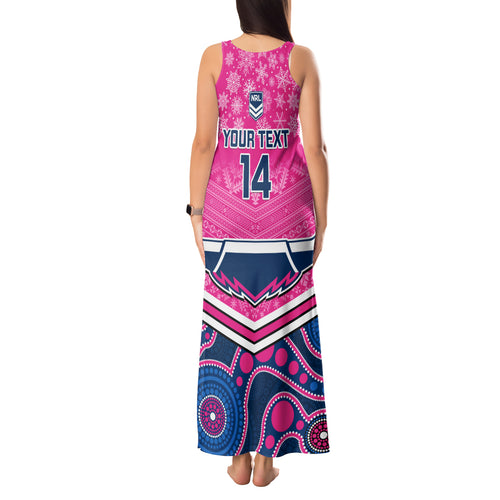 custom-cowboys-rugby-christmas-tank-maxi-dress-merry-xmas-2023-mix-aboriginal-art-pink-version