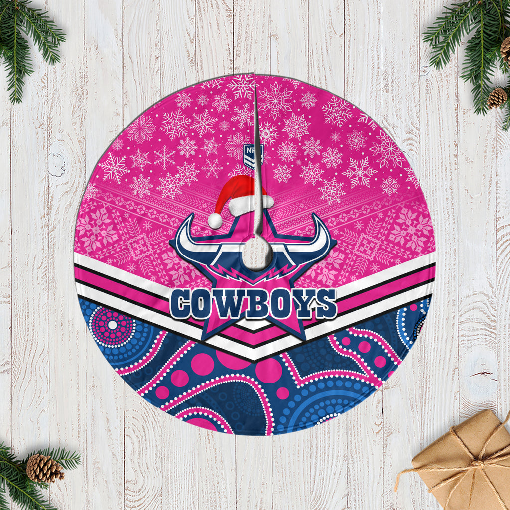 cowboys-rugby-christmas-tree-skirt-merry-xmas-2023-mix-aboriginal-art-pink-version