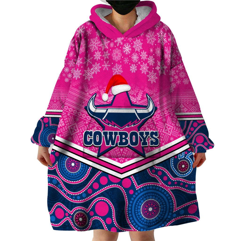 custom-cowboys-rugby-christmas-wearable-blanket-hoodie-merry-xmas-2023-mix-aboriginal-art-pink-version