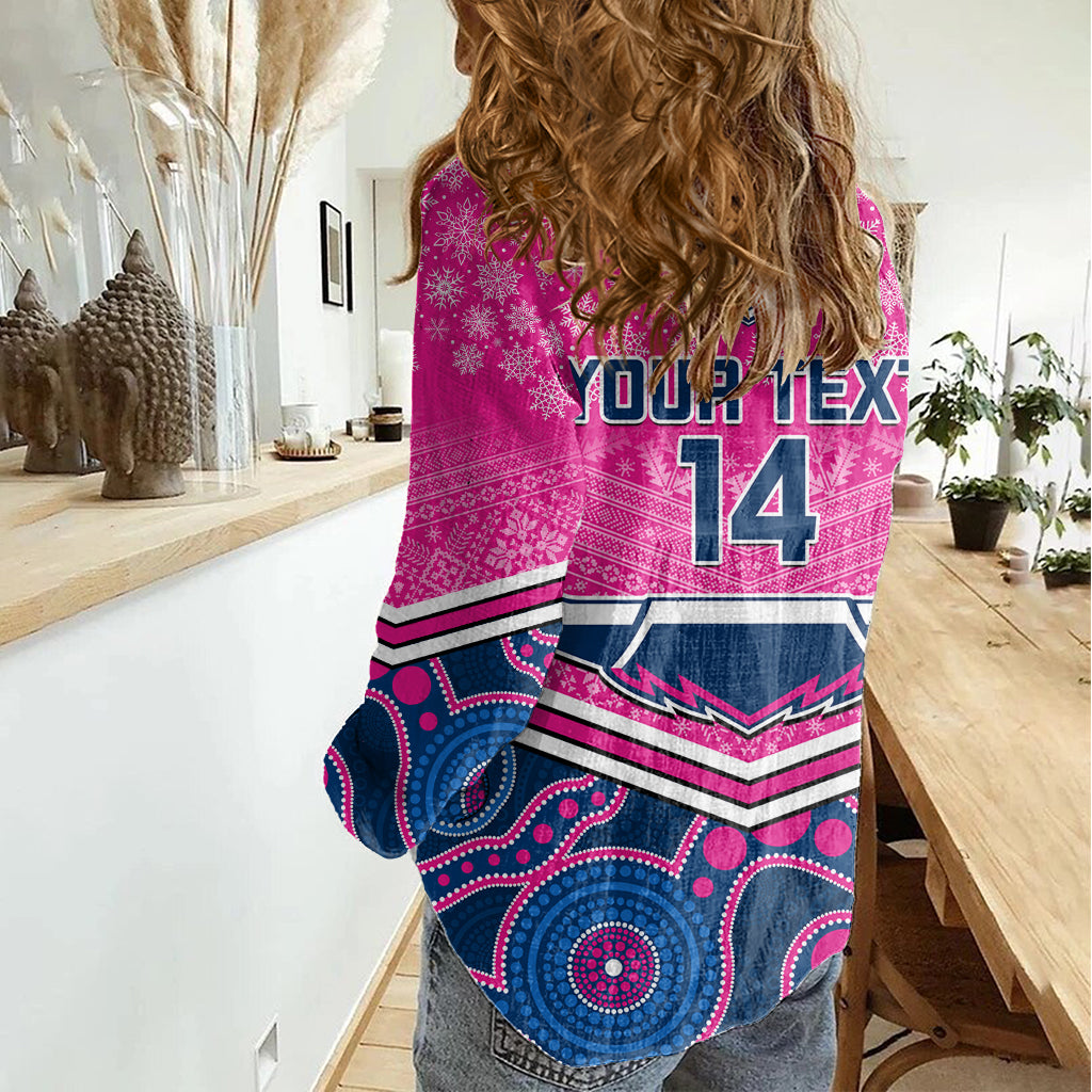 custom-cowboys-rugby-christmas-women-casual-shirt-merry-xmas-2023-mix-aboriginal-art-pink-version