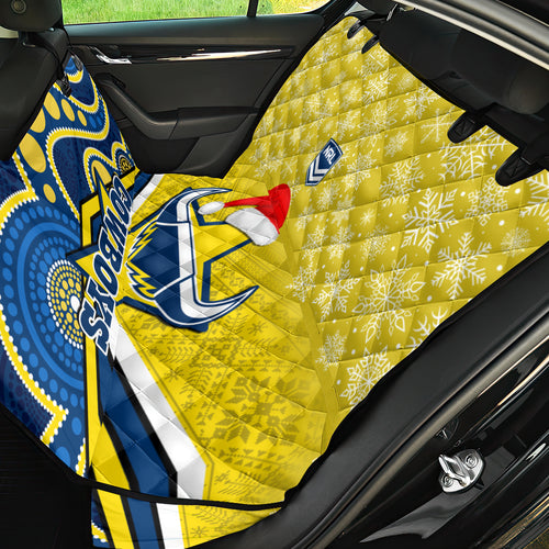 custom-cowboys-rugby-christmas-back-car-seat-cover-merry-xmas-2023-mix-aboriginal-art-blue-version