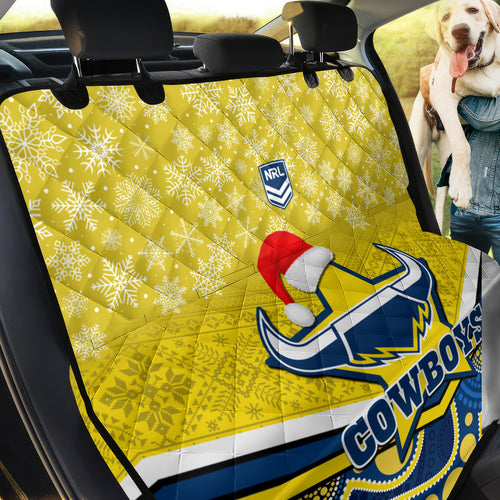 custom-cowboys-rugby-christmas-back-car-seat-cover-merry-xmas-2023-mix-aboriginal-art-blue-version