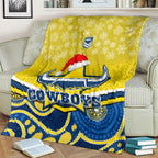 custom-cowboys-rugby-christmas-blanket-merry-xmas-2023-mix-aboriginal-art-blue-version