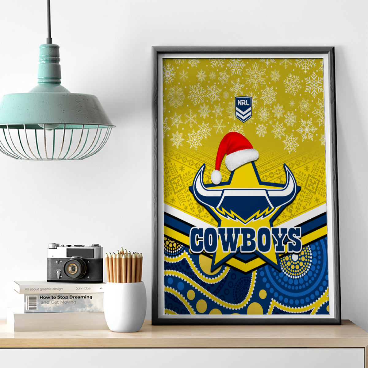 custom-cowboys-rugby-christmas-canvas-wall-art-merry-xmas-2023-mix-aboriginal-art-blue-version