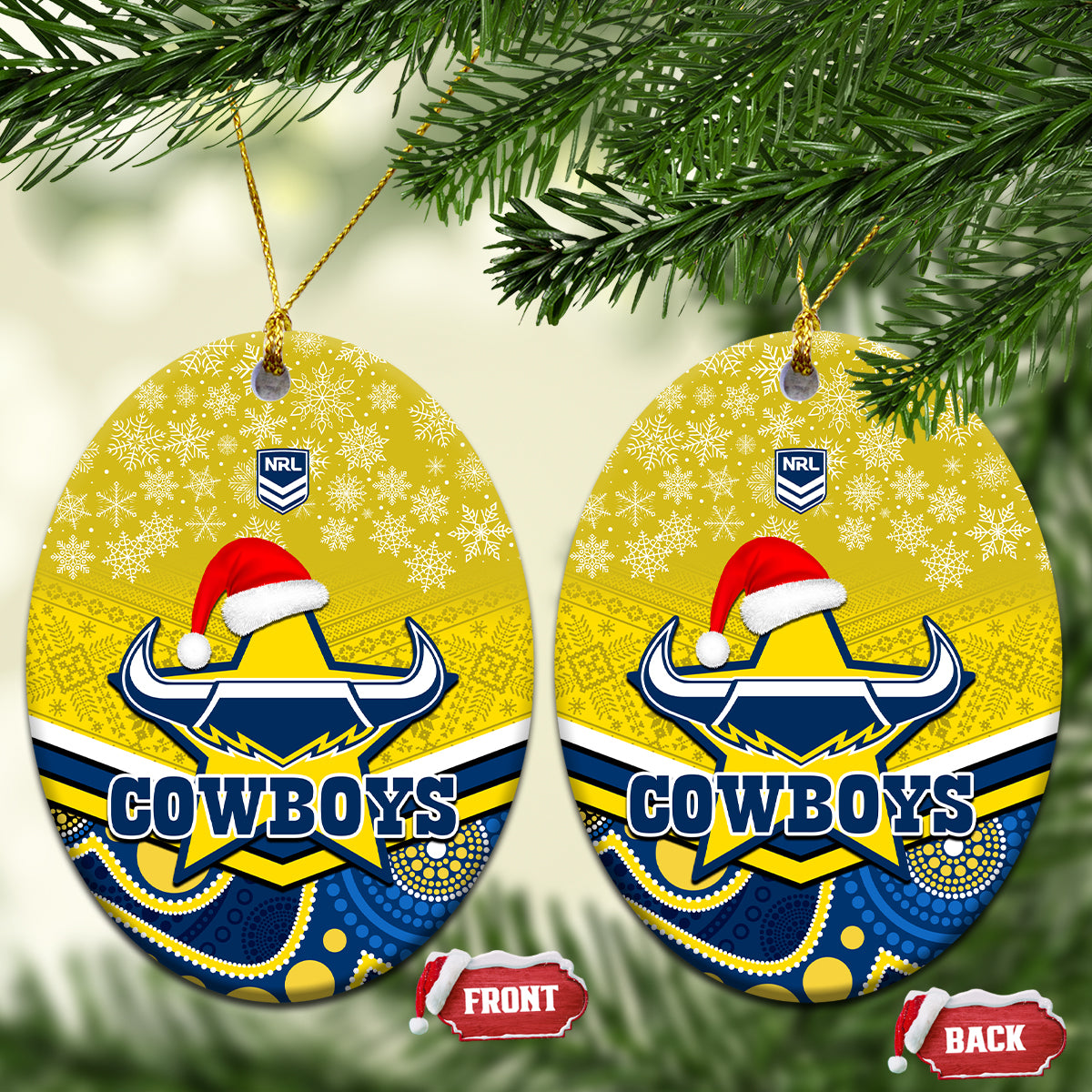 cowboys-rugby-christmas-ceramic-ornament-merry-xmas-2023-mix-aboriginal-art-blue-version