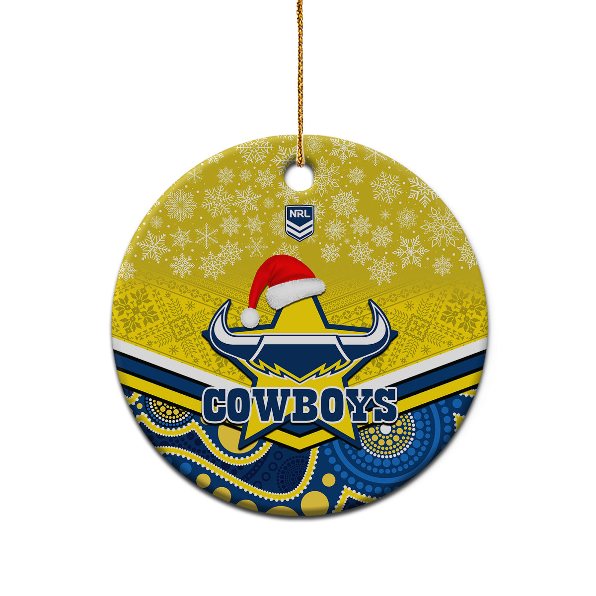 cowboys-rugby-christmas-ceramic-ornament-merry-xmas-2023-mix-aboriginal-art-blue-version