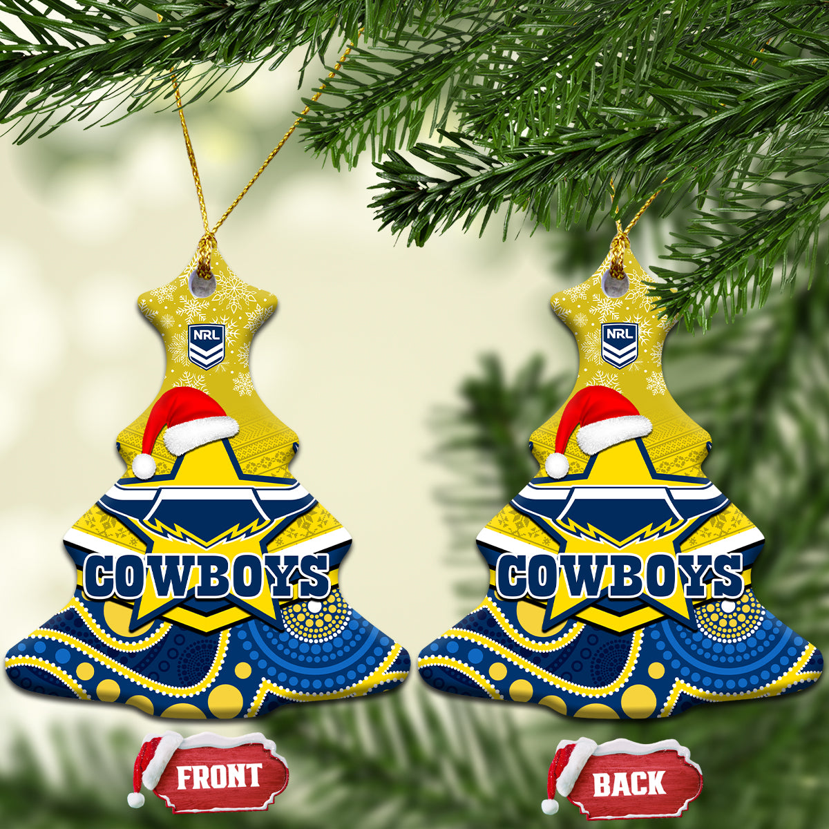cowboys-rugby-christmas-ceramic-ornament-merry-xmas-2023-mix-aboriginal-art-blue-version
