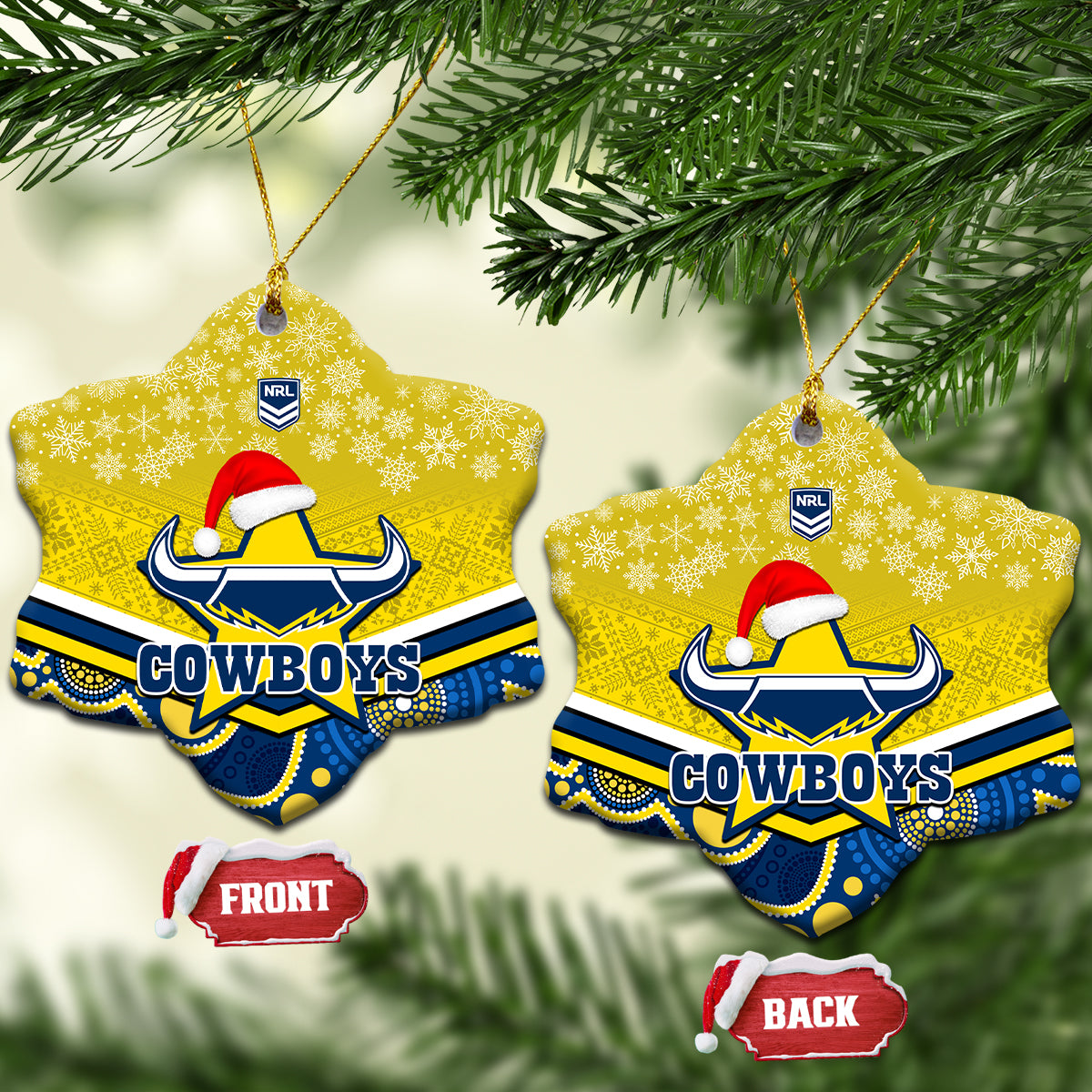 cowboys-rugby-christmas-ceramic-ornament-merry-xmas-2023-mix-aboriginal-art-blue-version