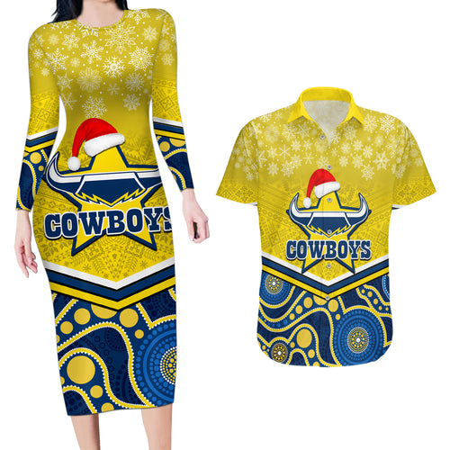 custom-cowboys-rugby-christmas-couples-matching-long-sleeve-bodycon-dress-and-hawaiian-shirt-merry-xmas-2023-mix-aboriginal-art-blue-version