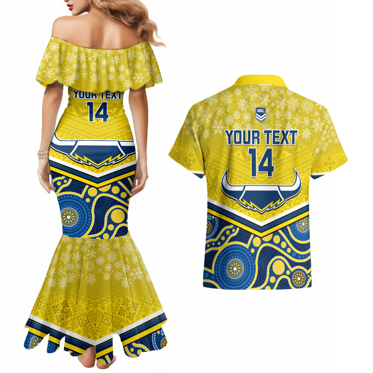 custom-cowboys-rugby-christmas-couples-matching-mermaid-dress-and-hawaiian-shirt-merry-xmas-2023-mix-aboriginal-art-blue-version