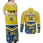 custom-cowboys-rugby-christmas-couples-matching-off-shoulder-maxi-dress-and-long-sleeve-button-shirt-merry-xmas-2023-mix-aboriginal-art-blue-version