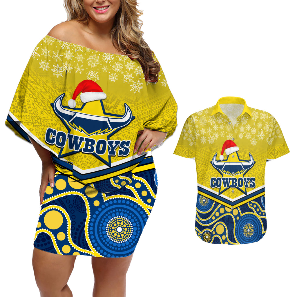 custom-cowboys-rugby-christmas-couples-matching-off-shoulder-short-dress-and-hawaiian-shirt-merry-xmas-2023-mix-aboriginal-art-blue-version