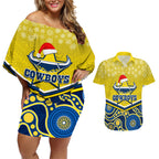 custom-cowboys-rugby-christmas-couples-matching-off-shoulder-short-dress-and-hawaiian-shirt-merry-xmas-2023-mix-aboriginal-art-blue-version