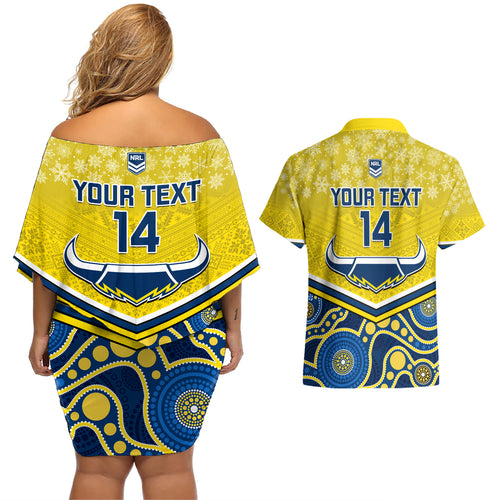 custom-cowboys-rugby-christmas-couples-matching-off-shoulder-short-dress-and-hawaiian-shirt-merry-xmas-2023-mix-aboriginal-art-blue-version