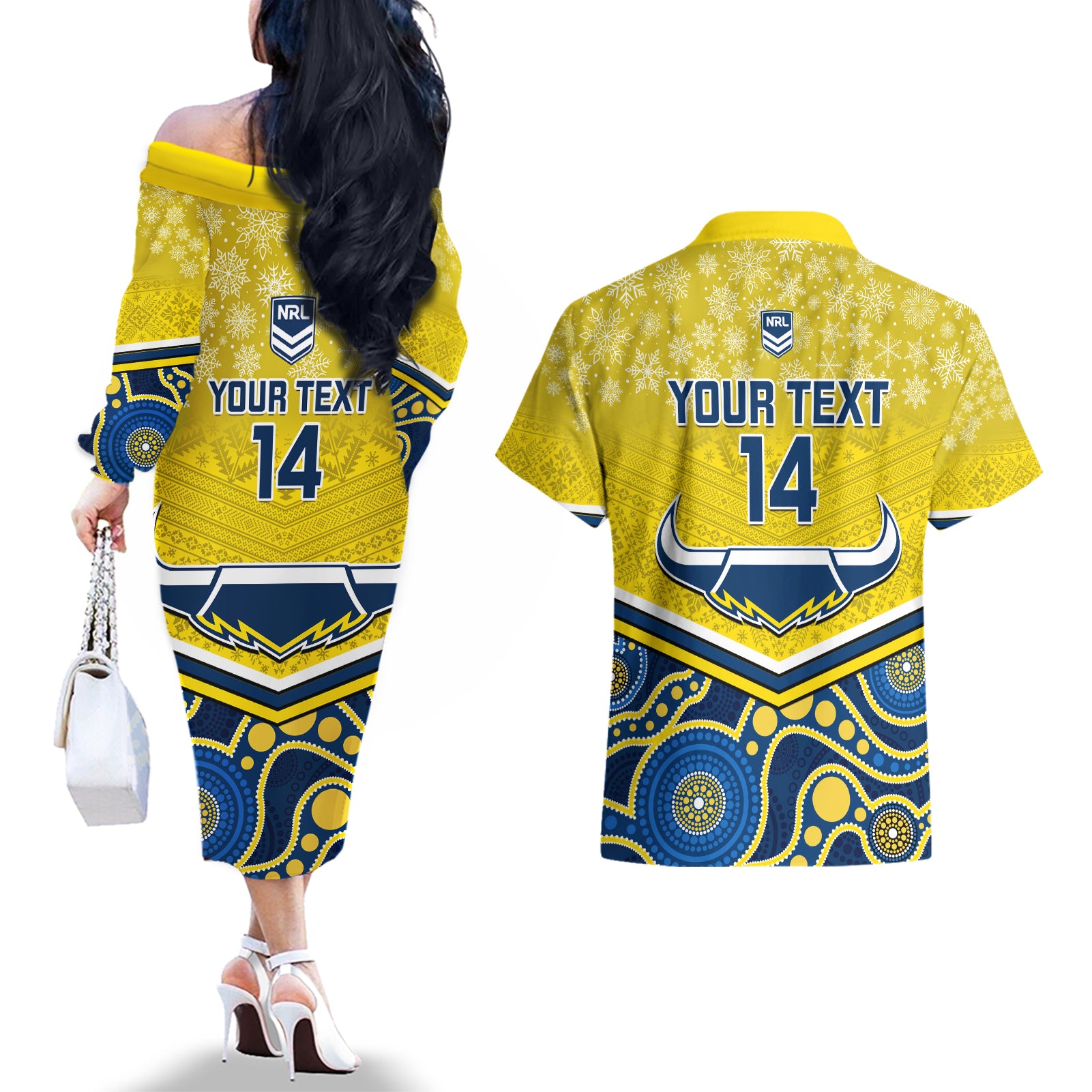 custom-cowboys-rugby-christmas-couples-matching-off-the-shoulder-long-sleeve-dress-and-hawaiian-shirt-merry-xmas-2023-mix-aboriginal-art-blue-version
