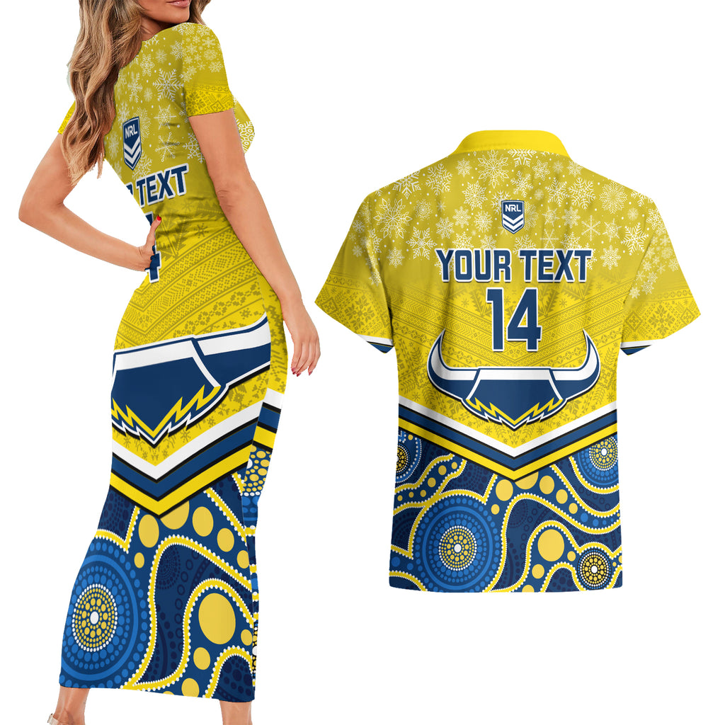custom-cowboys-rugby-christmas-couples-matching-short-sleeve-bodycon-dress-and-hawaiian-shirt-merry-xmas-2023-mix-aboriginal-art-blue-version