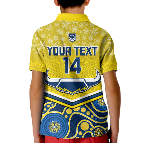 custom-cowboys-rugby-christmas-kid-polo-shirt-merry-xmas-2023-mix-aboriginal-art-blue-version