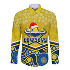 custom-cowboys-rugby-christmas-long-sleeve-button-shirt-merry-xmas-2023-mix-aboriginal-art-blue-version