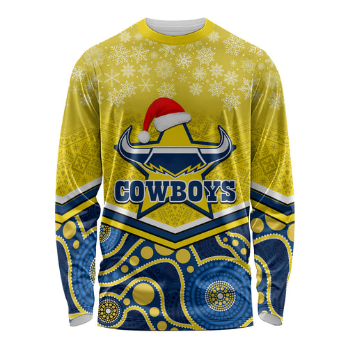 custom-cowboys-rugby-christmas-long-sleeve-shirt-merry-xmas-2023-mix-aboriginal-art-blue-version
