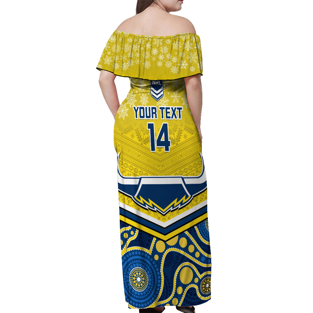 custom-cowboys-rugby-christmas-off-shoulder-maxi-dress-merry-xmas-2023-mix-aboriginal-art-blue-version