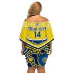 custom-cowboys-rugby-christmas-off-shoulder-short-dress-merry-xmas-2023-mix-aboriginal-art-blue-version