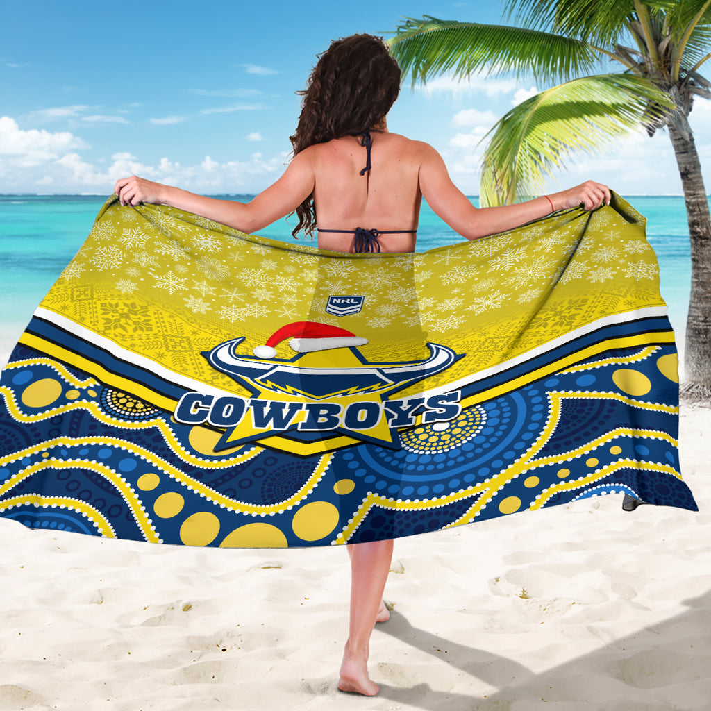 custom-cowboys-rugby-christmas-sarong-merry-xmas-2023-mix-aboriginal-art-blue-version