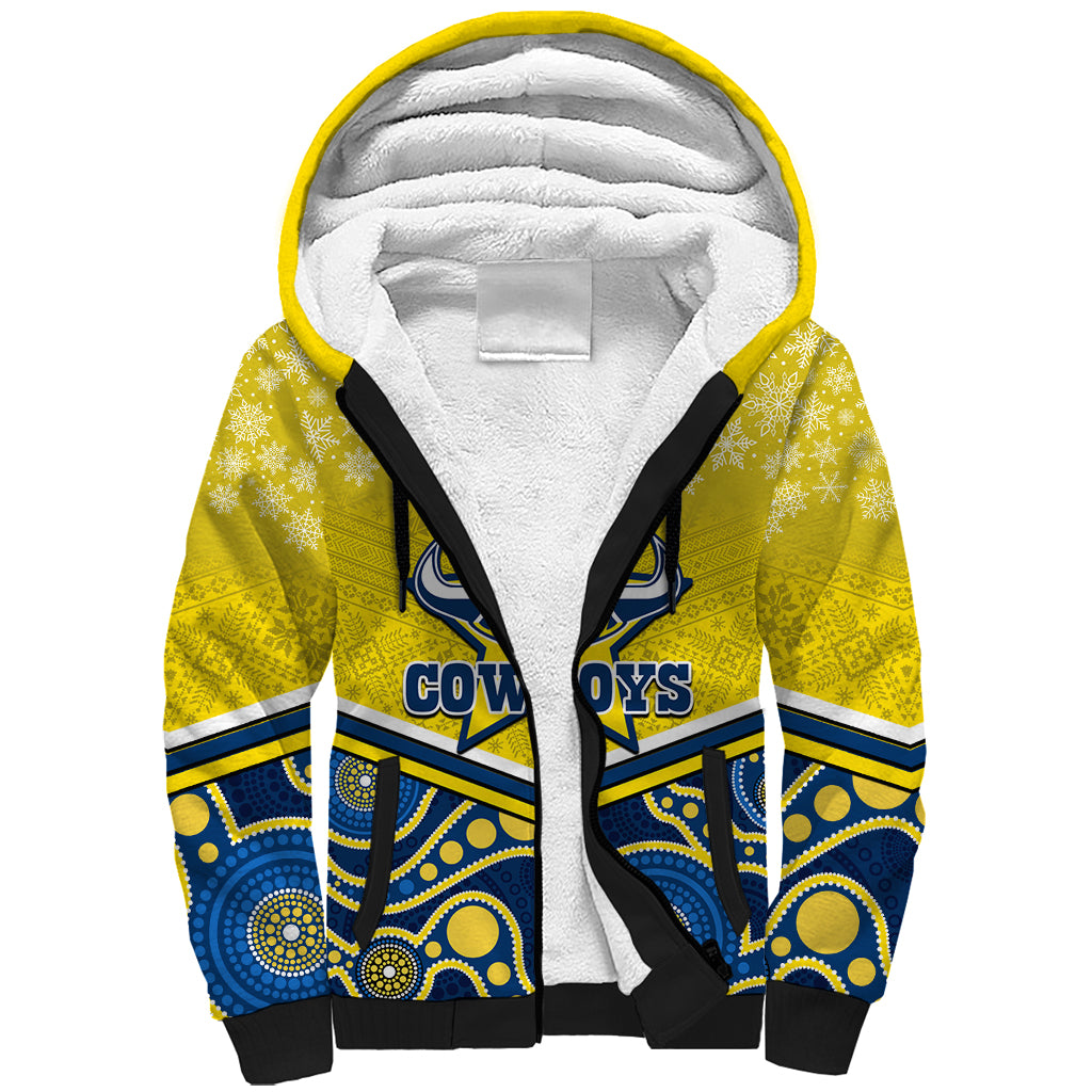 custom-cowboys-rugby-christmas-sherpa-hoodie-merry-xmas-2023-mix-aboriginal-art-blue-version